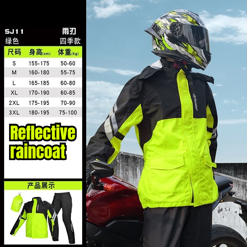 Motorcycle Gear Full Suit - Motorregenpak Split Type Waterdichte rijkleding Full