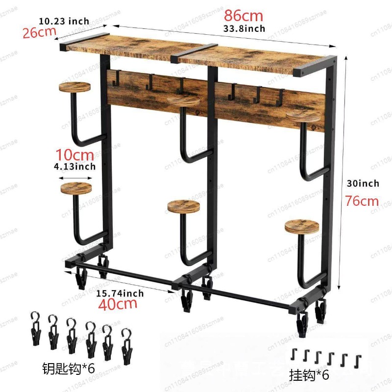 Motorcycle Gear Rack - Wandbevestigde helmhouder, multifunctionele opbergruimte voor rijuitrusting,