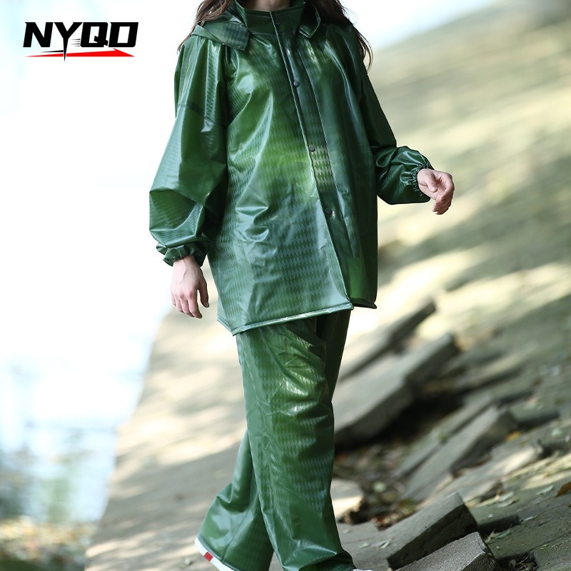 Motorcycle Gear Full Suit - Reflecterende split motorregenpak stormbestendig waterdicht heavy-duty