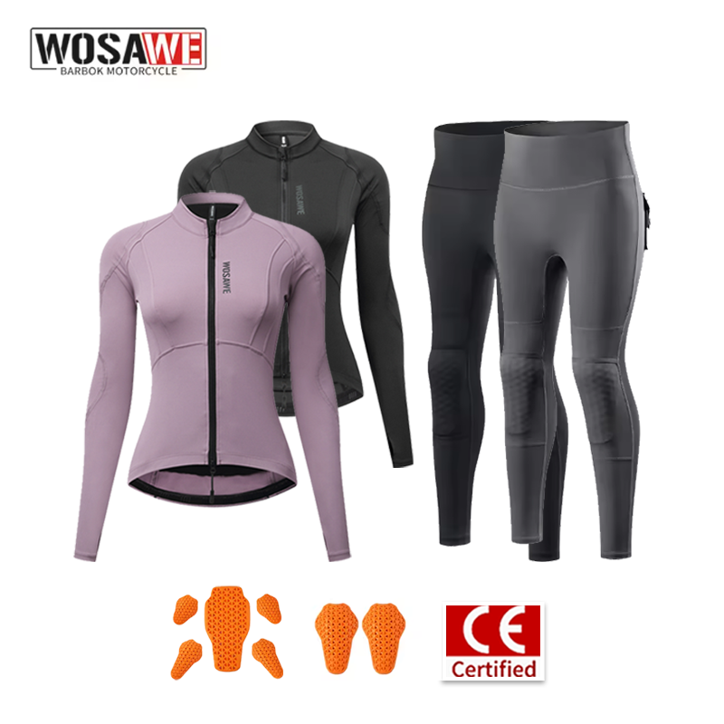 Motorcycle Gear Full Suit - WOSAWE Dames Motorpak Zomer Slank Jasje
