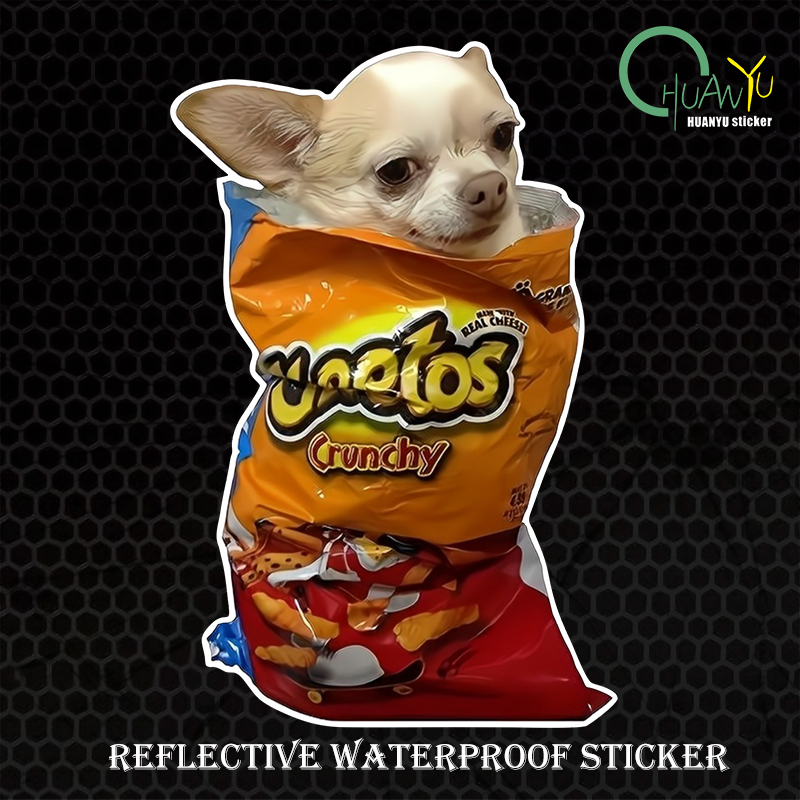 Motorcycle Gear Equipment - Schattige Puppy Reflecterende Sticker Auto Motorfiets