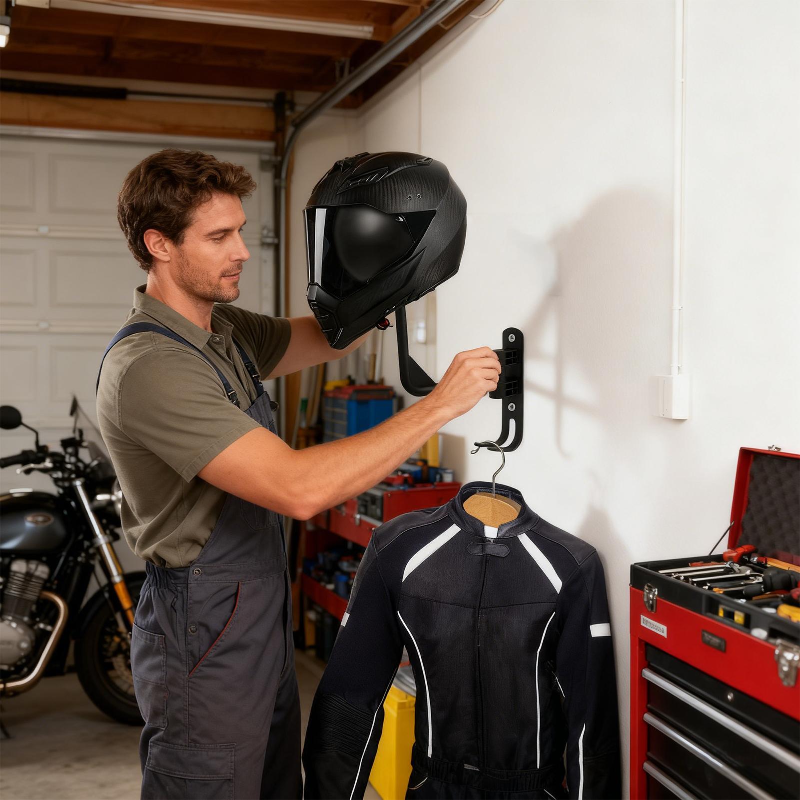 Motorhelmrek Wandmontage Organ - Motorcycle Gear Rack recensie en prijs