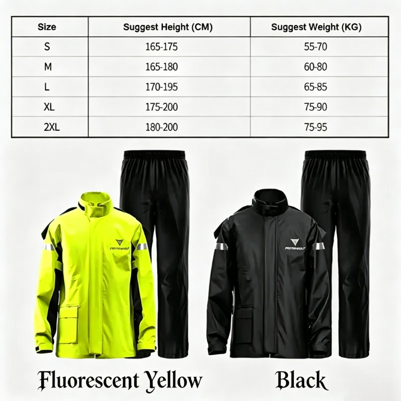 Heren motorregenpak, waterdich - Motorcycle Gear Full Suit recensie en prijs