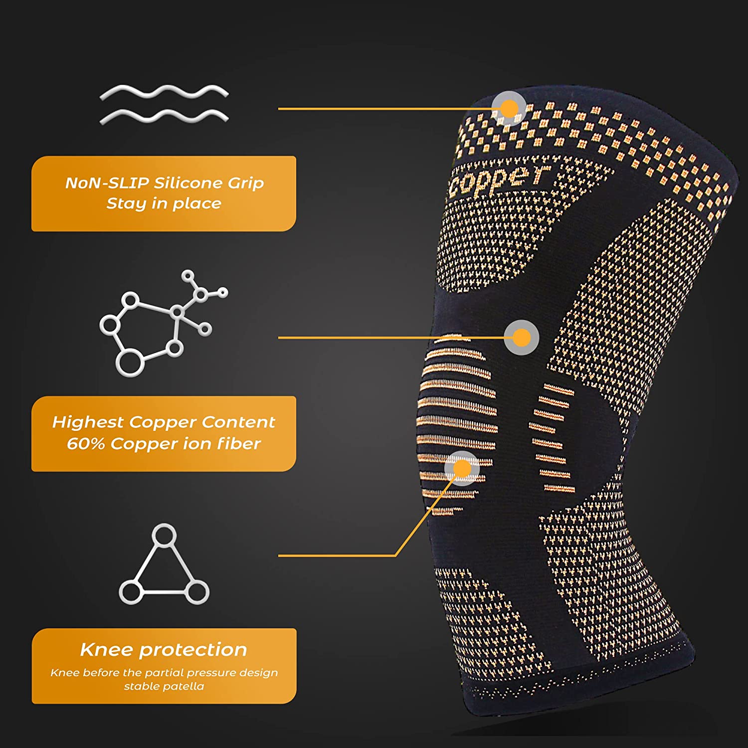 Koperen Kniebeugels Kniecompre - Knee Guard Hard recensie en prijs