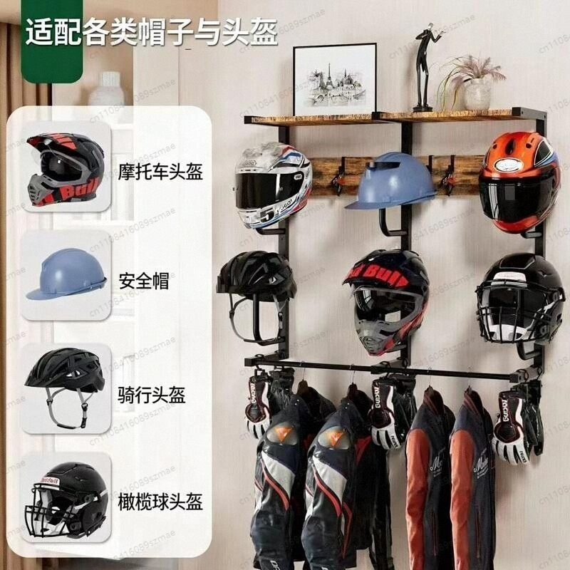 Wandbevestigde helmhouder, mul - Motorcycle Gear Rack recensie en prijs