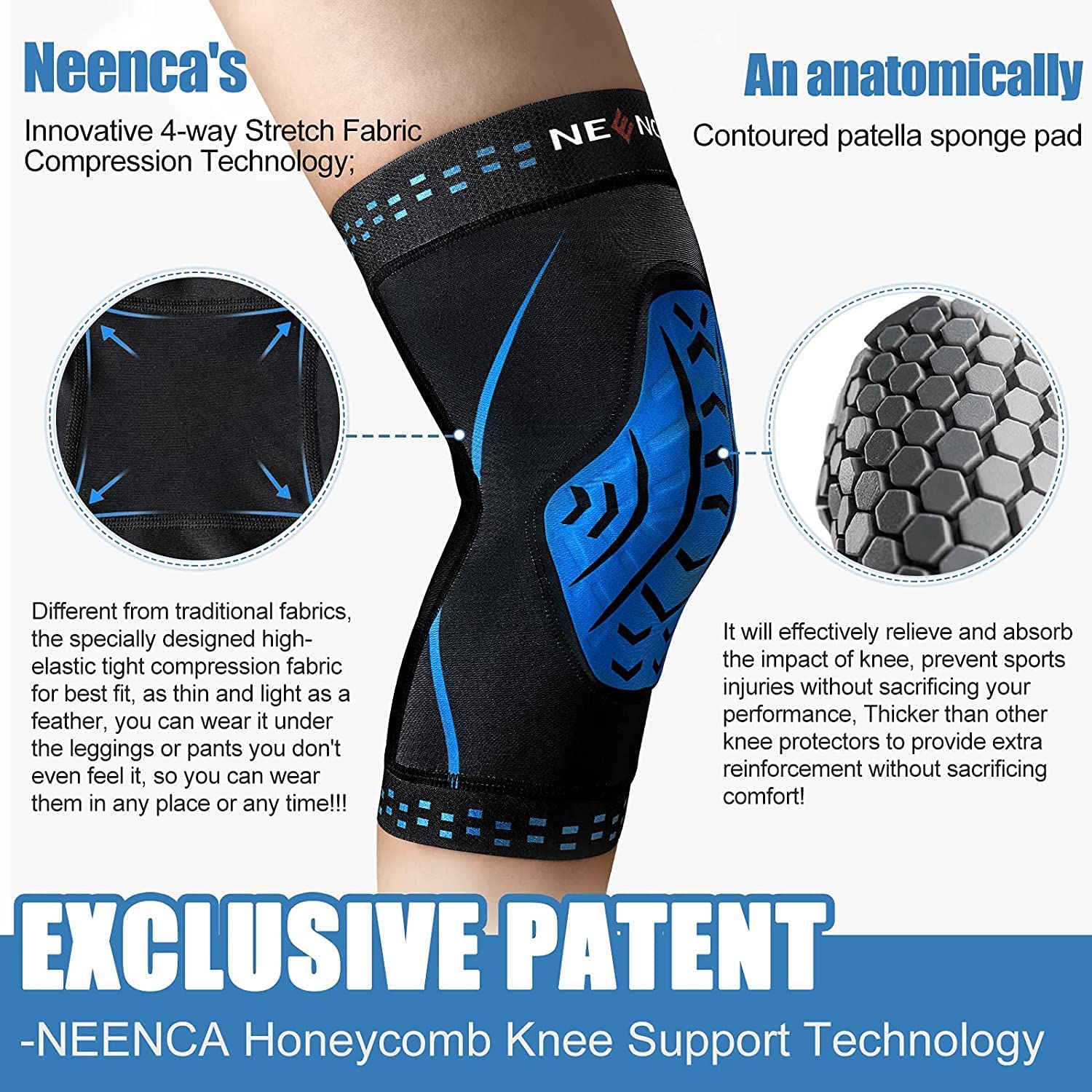 Neenca Knie Brace Compressie K - Knee Guard Hard recensie en prijs
